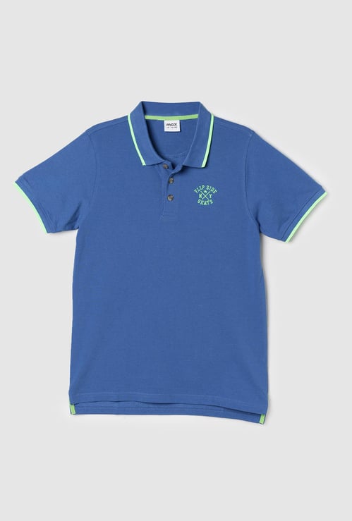 Boys Contrast Tipping Polo T-shirt