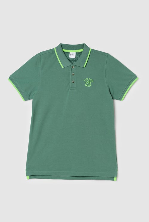 Boys Contrast Tipping Polo T-shirt