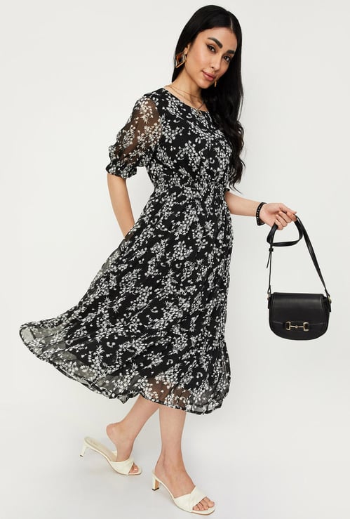 Women Printed Tiered Dress