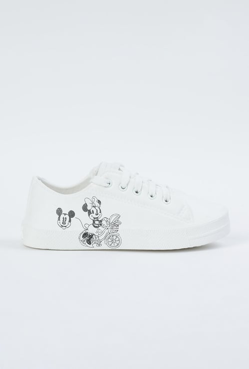 Girls Mickey Mouse Printed Wash & Wear Sneakers