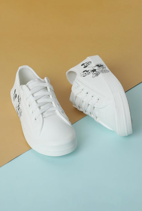 Girls Mickey Printed Wash & Wear Sneakers