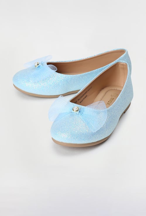 Girls Bow-Detailed Ballerinas