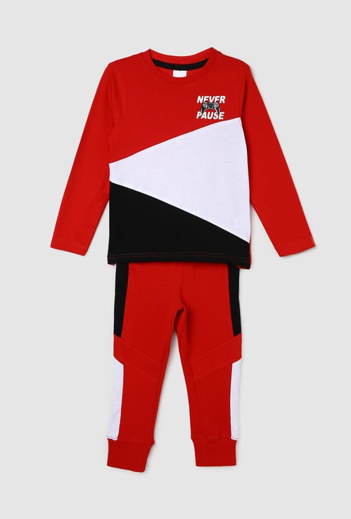 Boys Colourblocked Sleepwear Set