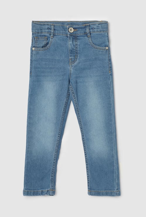 Boys Slim Fit Washed Jeans