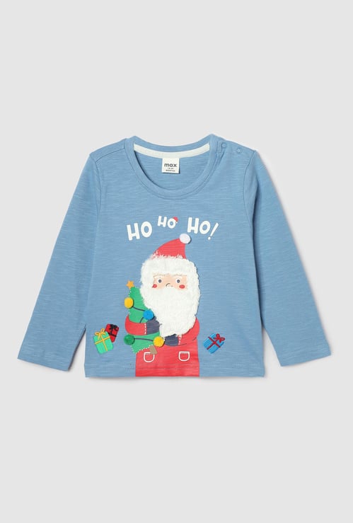 Boys Santa Claus Printed T-shirt