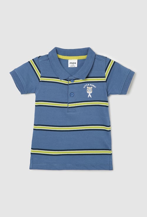 Boys Striped Polo T-shirt