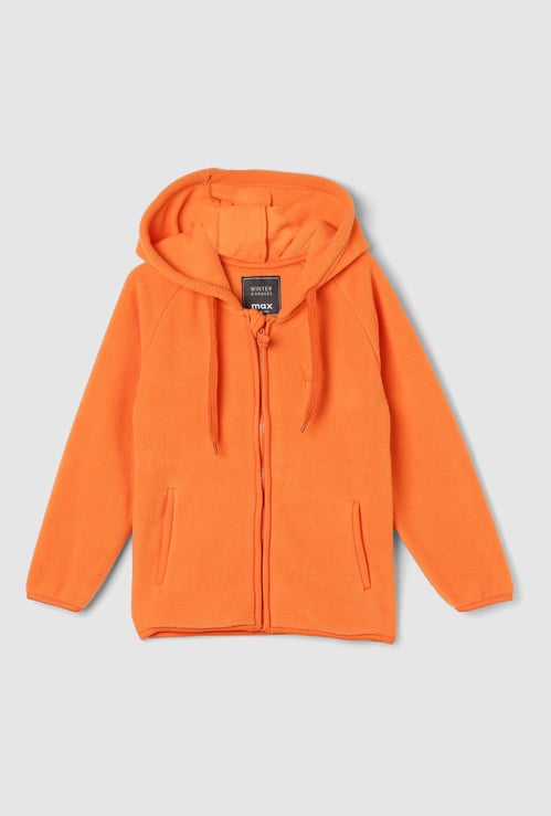 Boys Front-Open Hooded Jacket