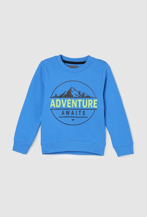 Boys Printed Round Neck Sweatshirt