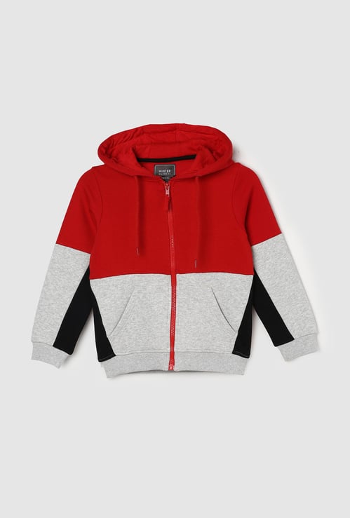 Boys Colorblocked Hooded Sweatshirt