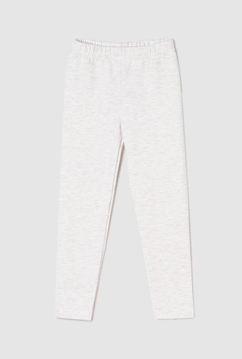 Girls Solid Full-Length Leggings