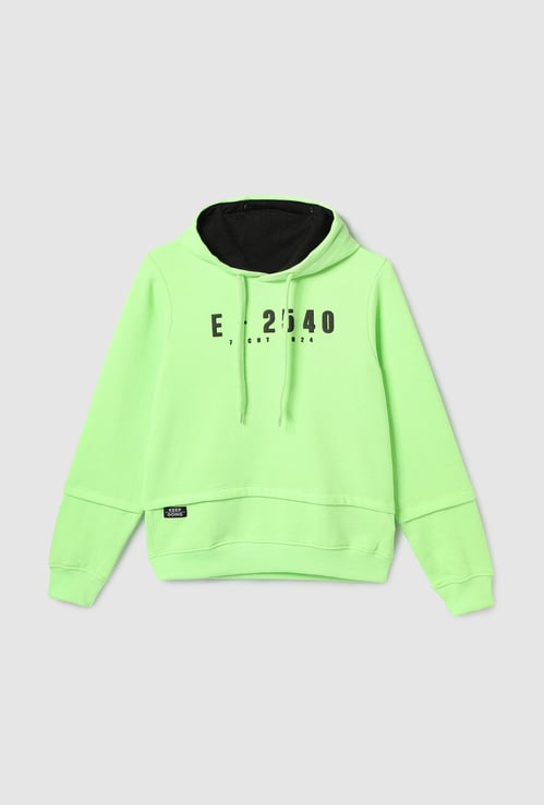 Boys Printed Hooded Sweatshirt