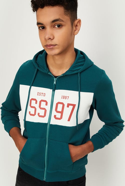 Boys Printed Hooded Sweatshirt