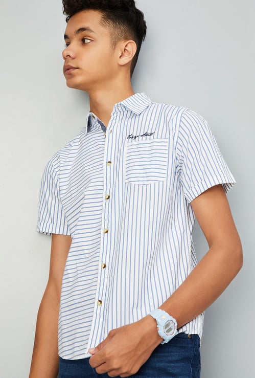 Boys Striped Cotton Shirt