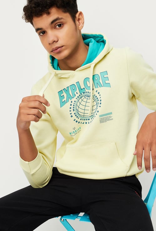 Boys Printed Hooded Sweatshirt