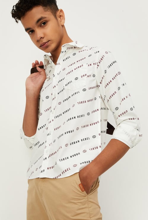 Boys All-Over Printed Shirt