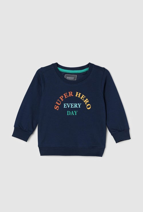 Boys Typographic Printed Sweatshirt