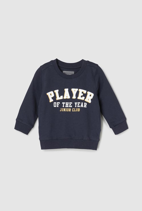 Boys Typographic Printed Sweatshirt