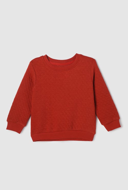 Boys Textured Sweatshirt