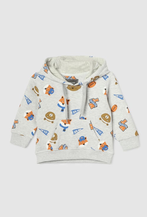 Boys Printed Hooded Sweatshirt