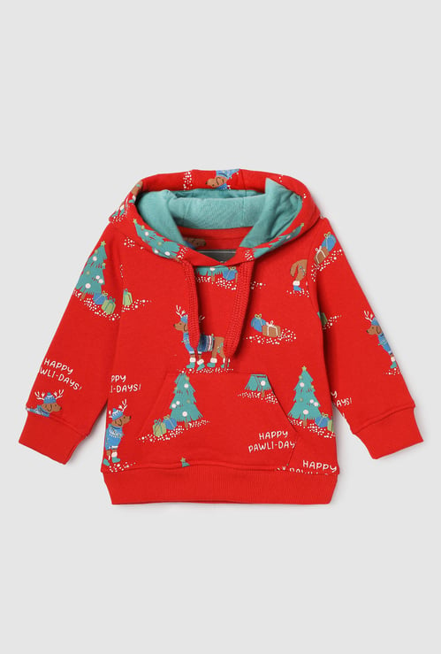 Boys Printed Hooded Sweatshirt