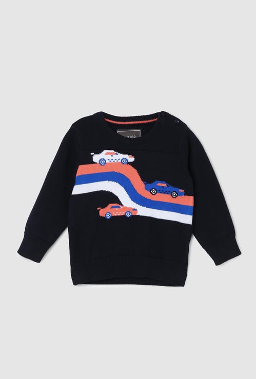 Boys Graphic Printed Sweater