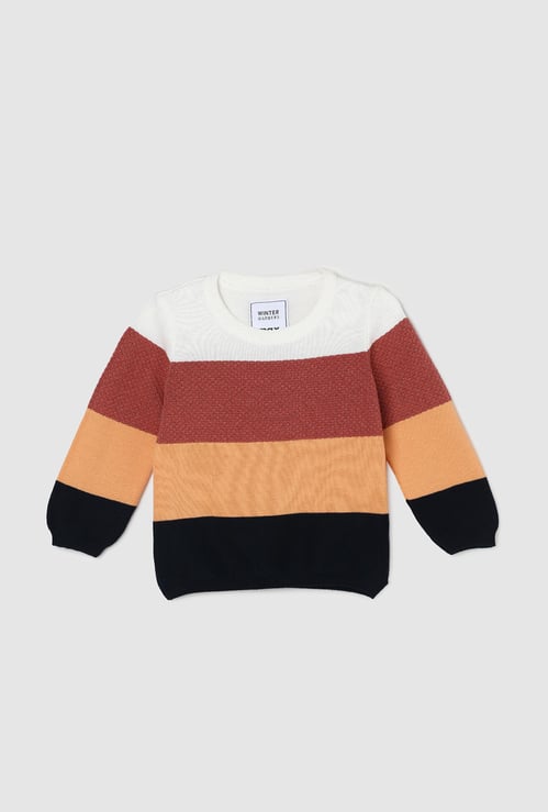 Girls Colourblocked Sweater