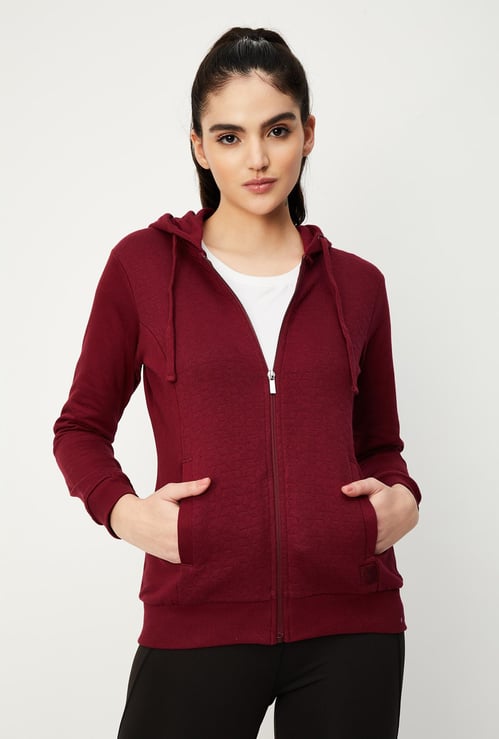 Women Quilted Hooded Sweatshirt