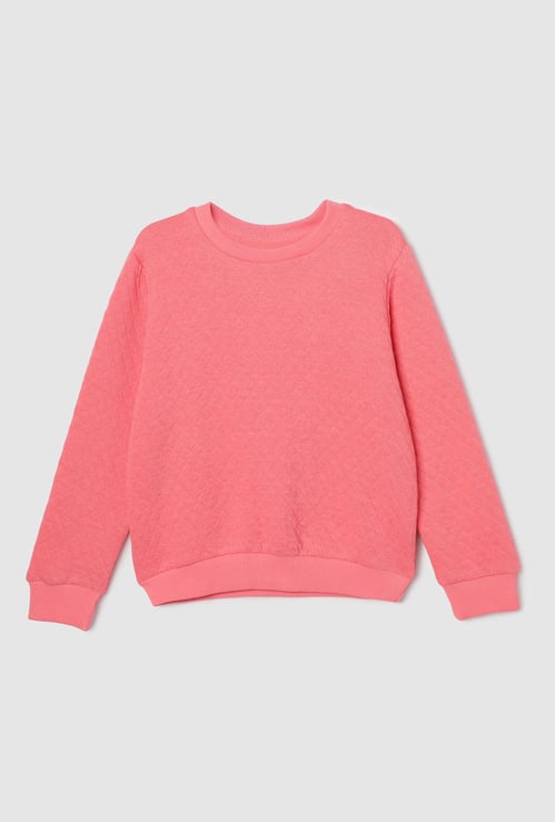 Girls Textured Sweatshirt