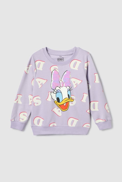 Girls Daisy Duck Embellished Sweatshirt