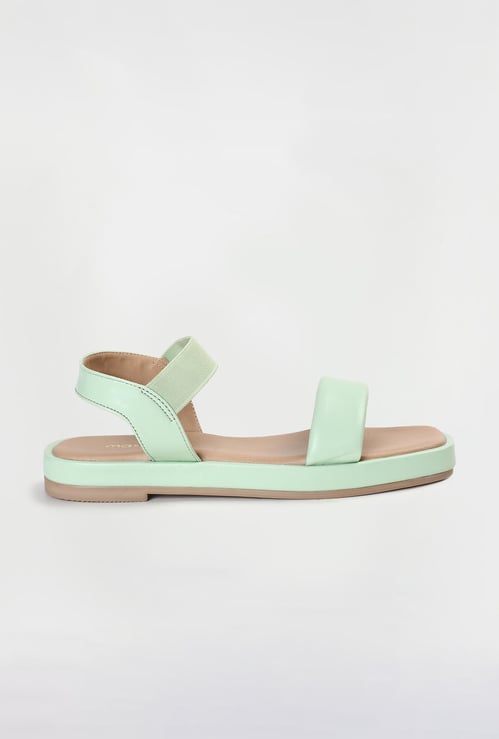 Girls Solid Open Toe Flat Sandals