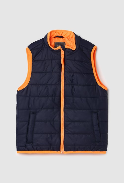 Boys Contrast Tipping Gilet