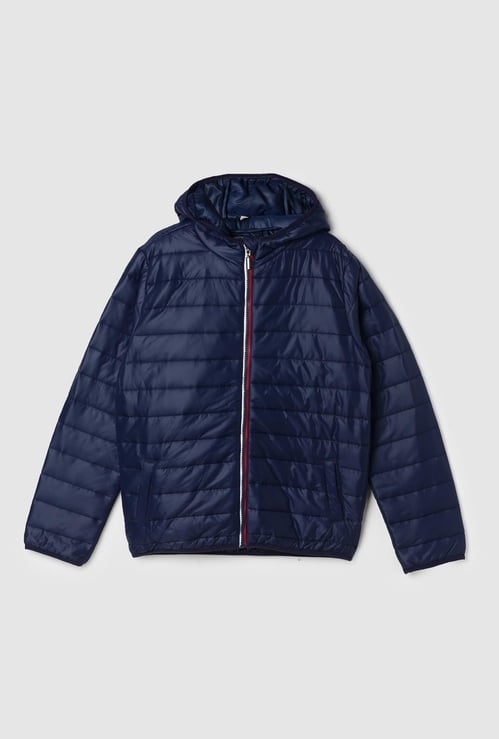 Boys Quilted Hooded Puffer Jacket