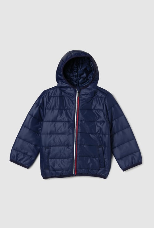 Boys Quilted Hooded Puffer Jacket