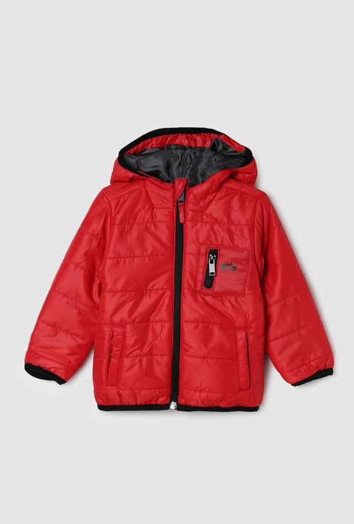 Boys Quilted Hooded Puffer Jacket