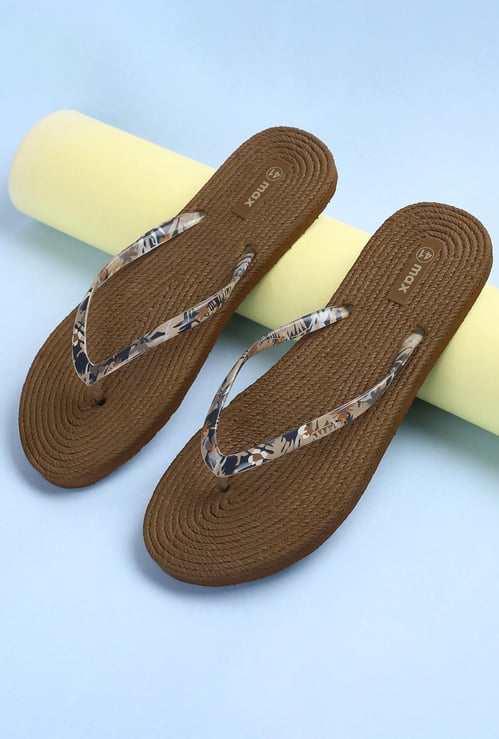 Women Textured Jute Flip-Flops