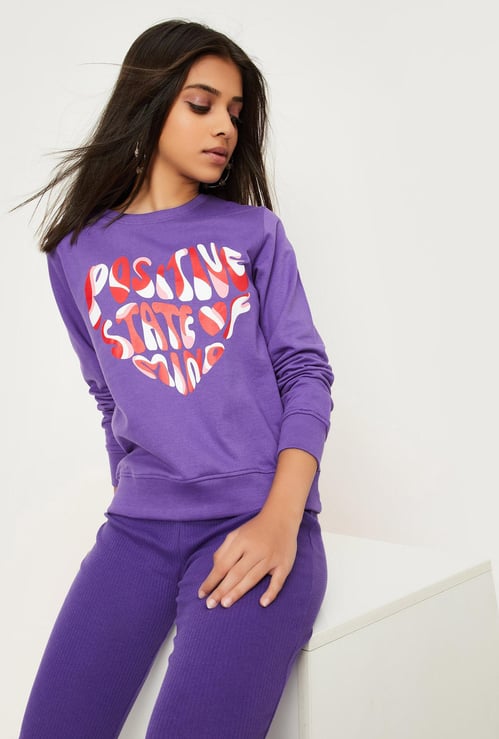 Girls Graphic Printed Sweatshirt