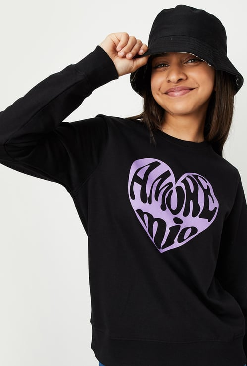 Girls Graphic Printed Sweatshirt