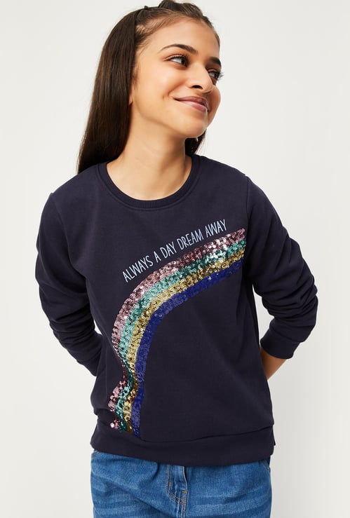 Girls Sequinned Sweatshirt