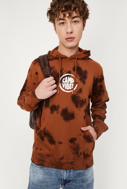 Men Tie & Dye Hooded Sweatshirt