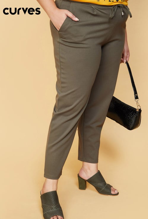 Women Solid Knit Pants