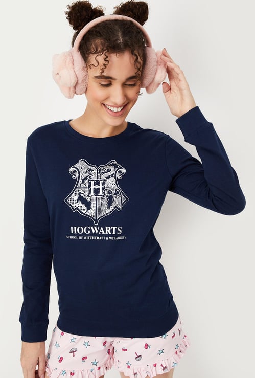 Women Hogwarts Printed Lounge Sweatshirt