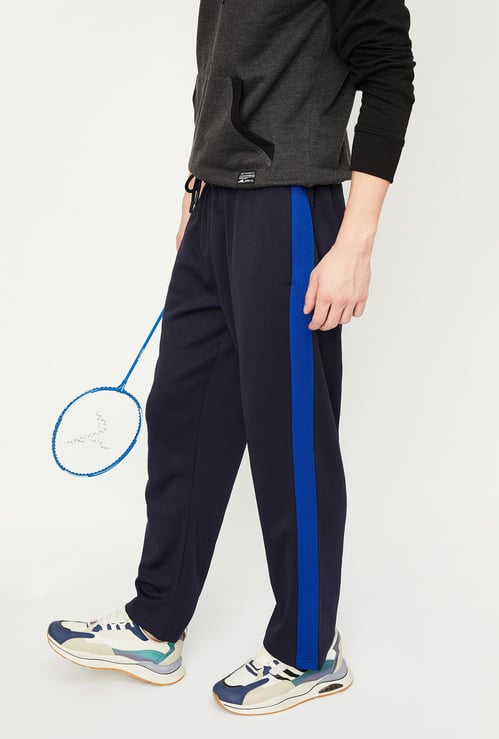 Men Panelled Athleisure Track Pants