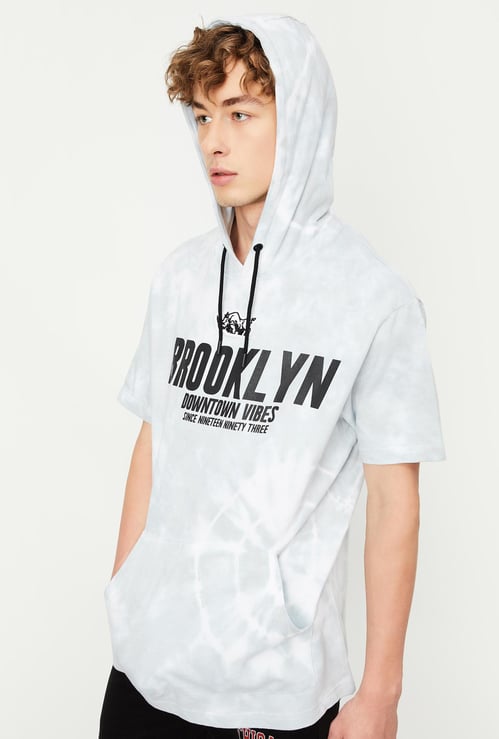 Men Printed Hooded T-shirt