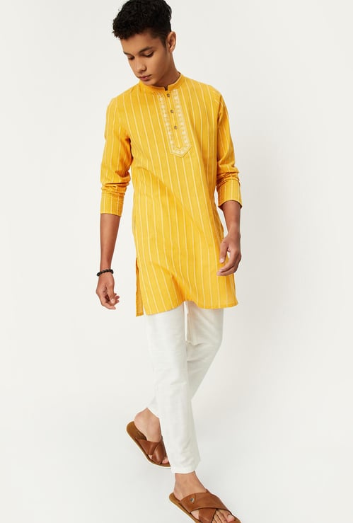 Boys Striped Kurta with Pyjamas