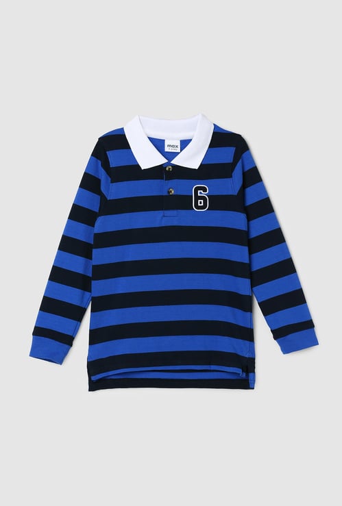 Boys Striped Polo T-shirt