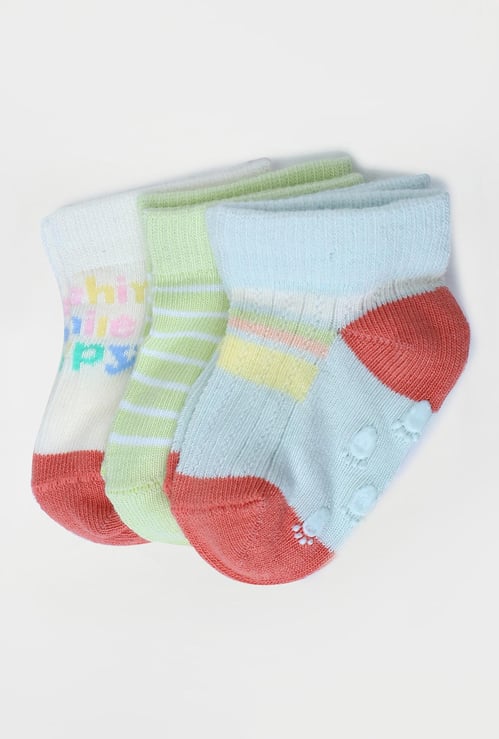 Boys Assorted Ankle-Length Socks - Pack of 3