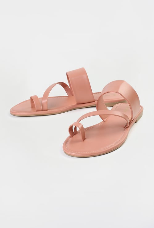 Women Solid One-Toe Flat Sandals