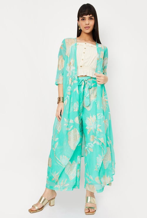 Women Printed Asymmetric Koti