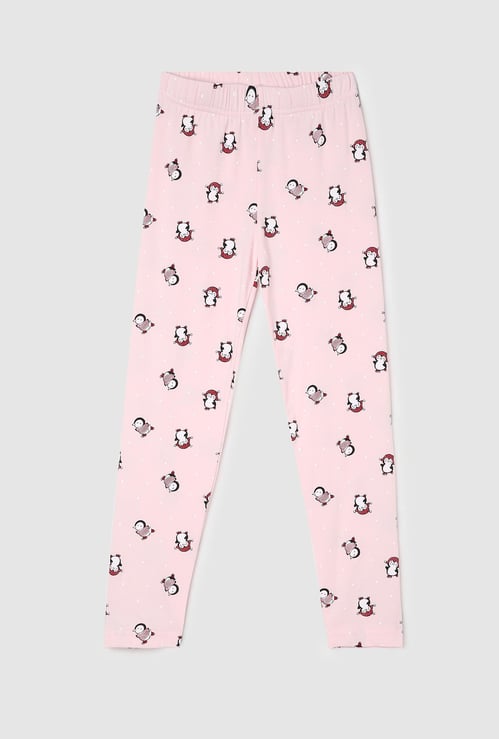 Girls Printed Full-Length Leggings