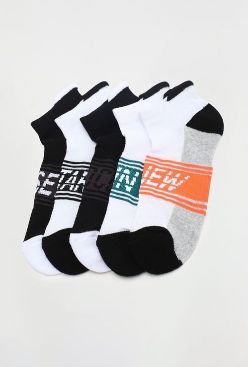 Men Printed Ankle-Length Socks - Pack of 5